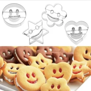 Emporte-pièces smiley rétro inox