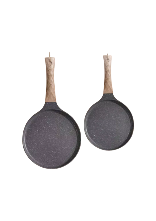Poêle à crêpes antiadhésive induction poignée bois