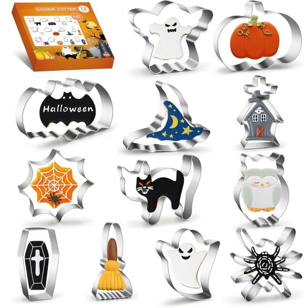 Set d’emporte-pièces Halloween en acier inoxydable