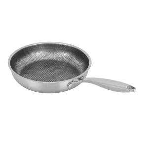 Poêle inox nid d’abeille 28 cm tous feux