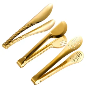 Ustensiles de cuisine en inox dorée