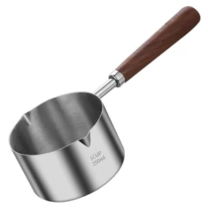 Mini casserole inox poignée en bois
